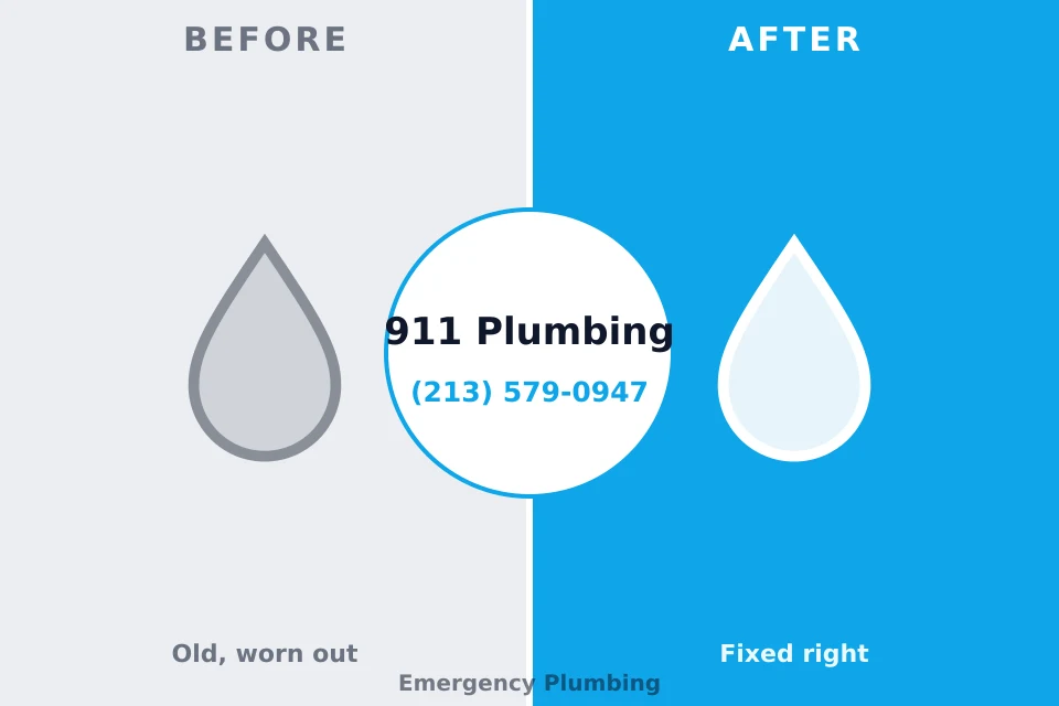 Before and after: plumbing company Paradise, CA